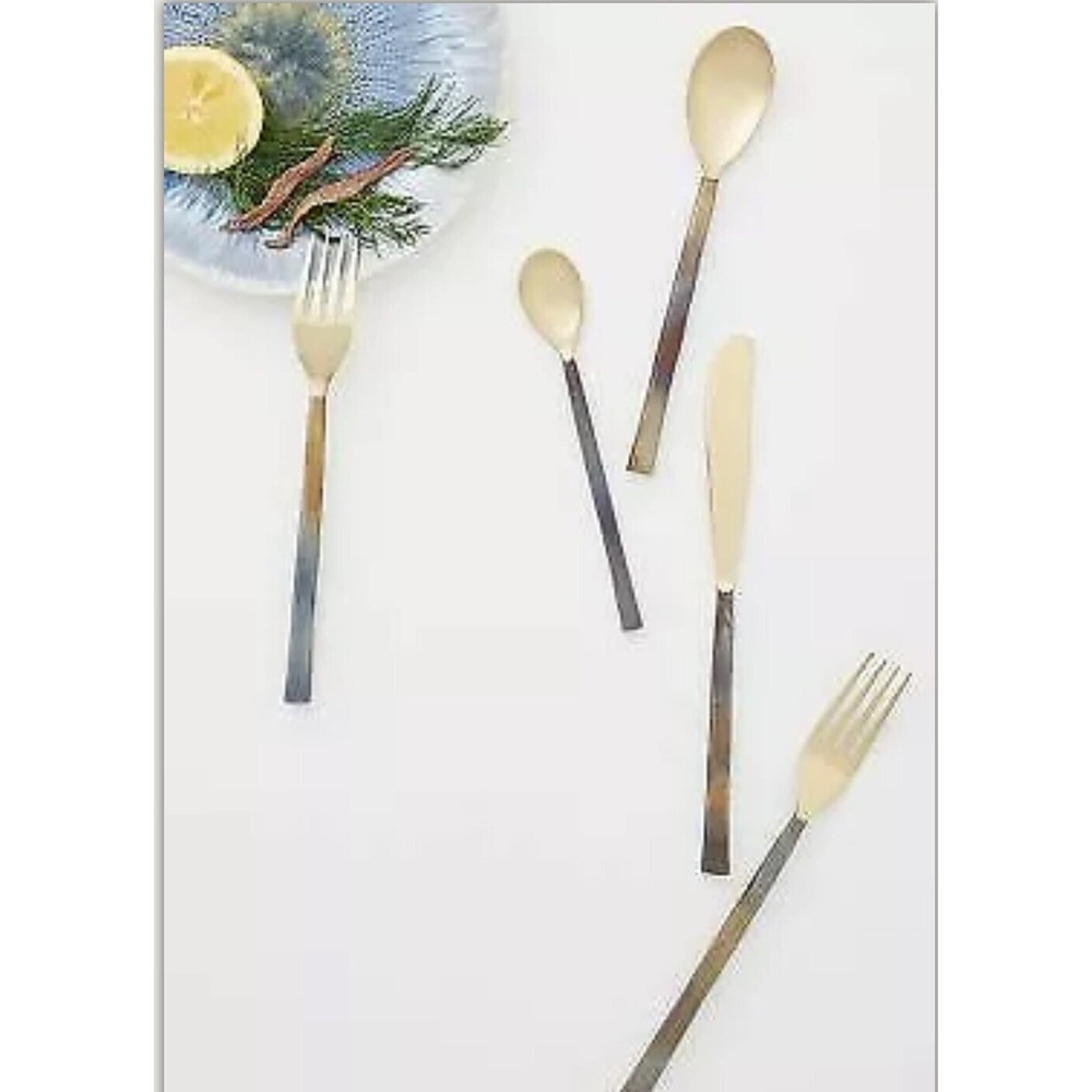 New Anthropologie flatware sienna 5 piece setting